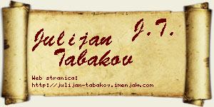 Julijan Tabakov vizit kartica